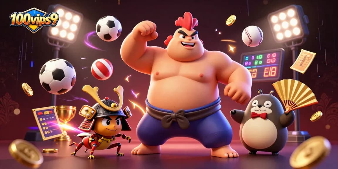 Engage with thrilling casino action at 100vips9 amid vibrant sports elements and dynamic motion.