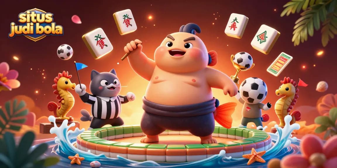 Menghadiri situs judi bola yang seru dengan karakter unik dalam ilustrasi 3D