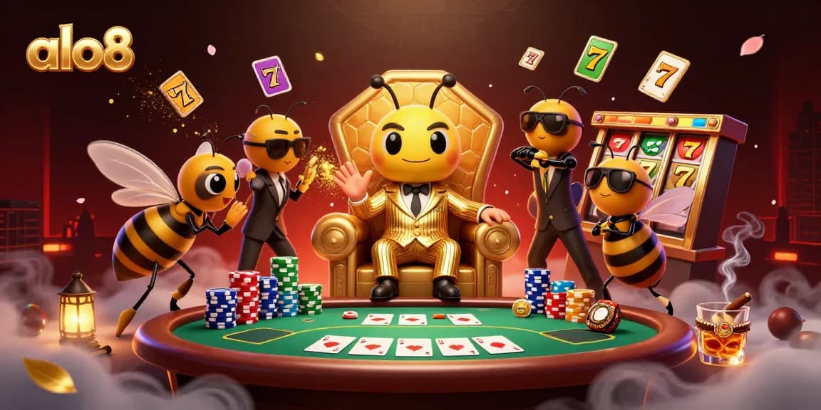 Play with the vibrant alo8 scene showcasing a buzzing casino atmosphere filled with poker and jackpot excitement.