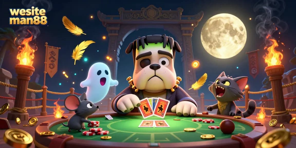 Engage in thrilling gameplay at wesite man88 with captivating 3D monsters and casino elements.