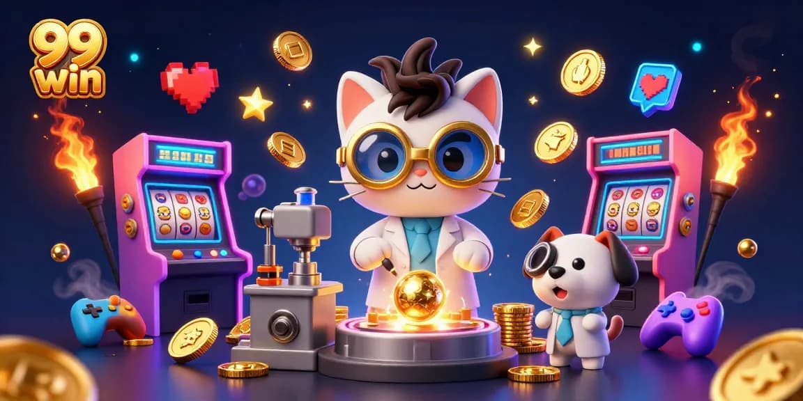Engage with thrilling fun at 99 win with an ultra-detailed casino-themed adventure illustration.