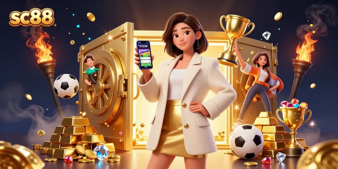 Experience SC88's thrilling sports betting with golden trophies and dynamic gameplay.