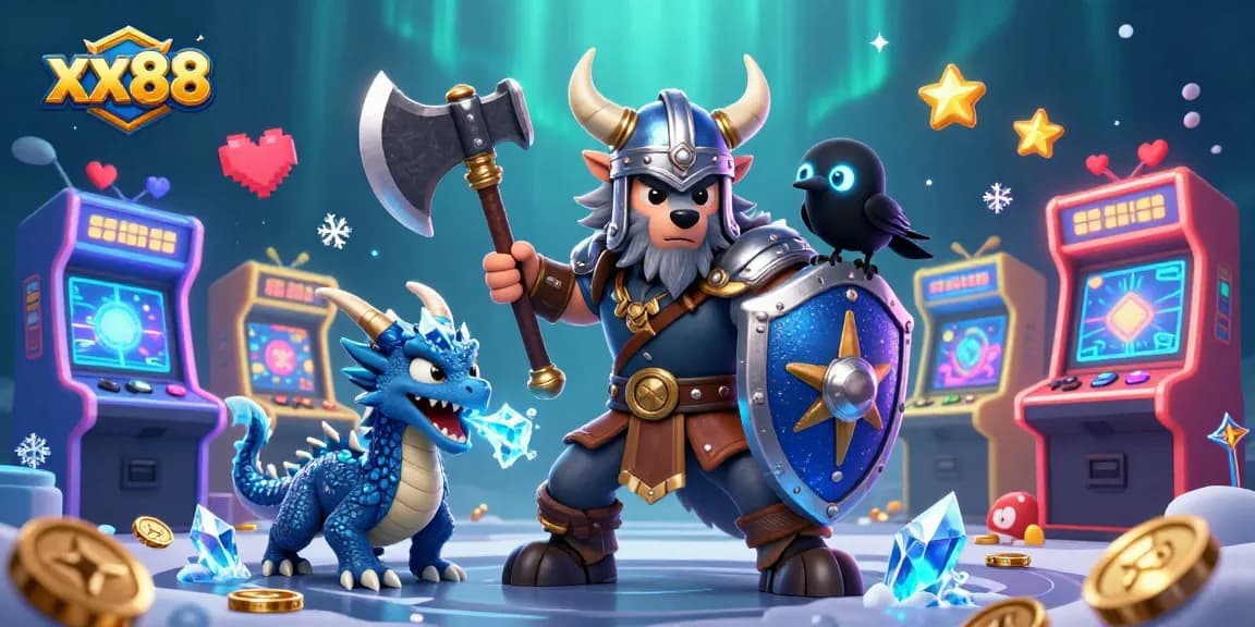 Experience thrilling games at xx88 with virtual warriors and vibrant casino elements.