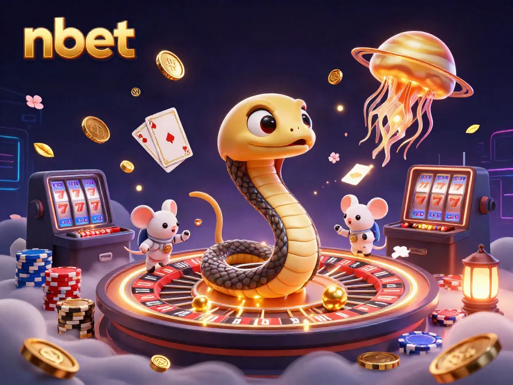 Engage in thrilling gameplay at nbet with a 3D cosmic scene of astronauts betting on Saturn's rings.