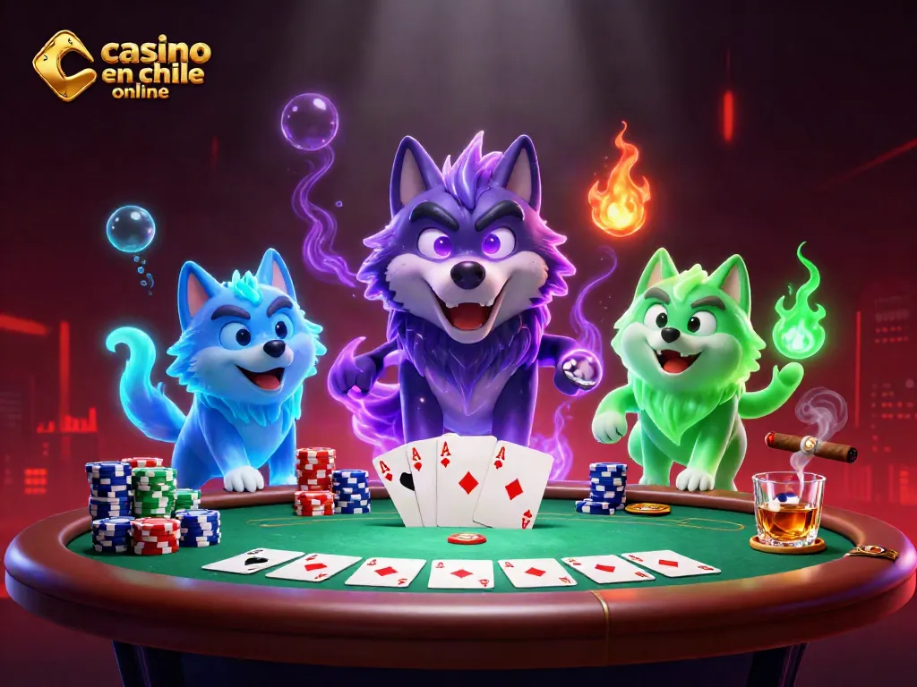 Juego emocionante en casino en Chile online rodeado de detalles vibrantes y dinámicos.