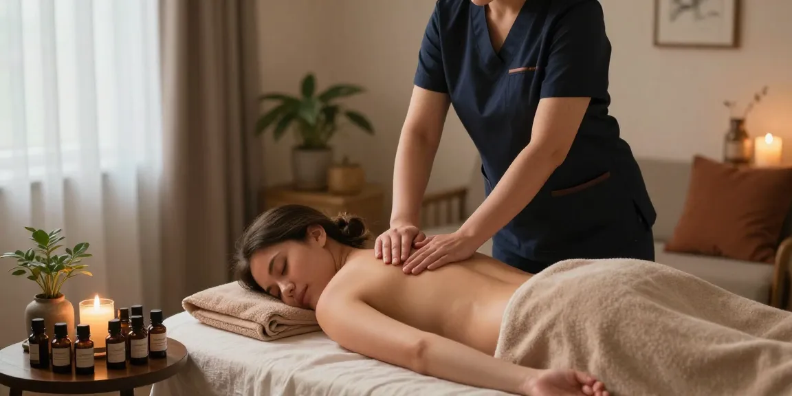 Experience premium 일산출장마사지 with a tranquil home setting showcasing a therapist providing treatment.