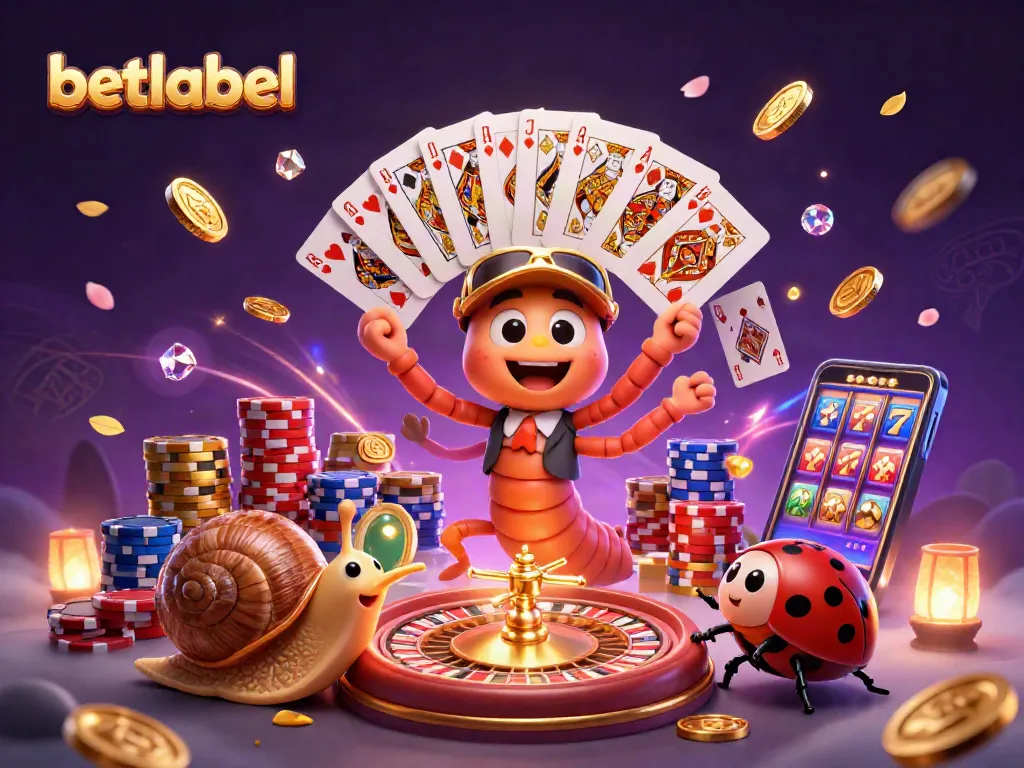 Experience the excitement of betlabel casino with a vibrant scene featuring unique dealer characters and captivating game elements.