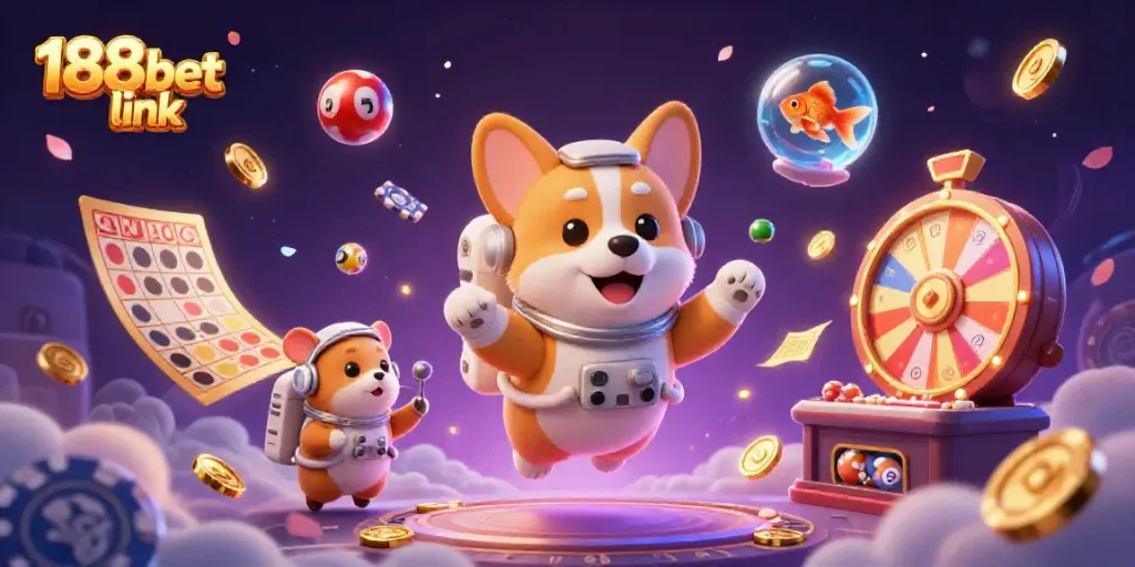 Engage with exciting gaming moments at 188bet link in a vibrant space-themed casino.