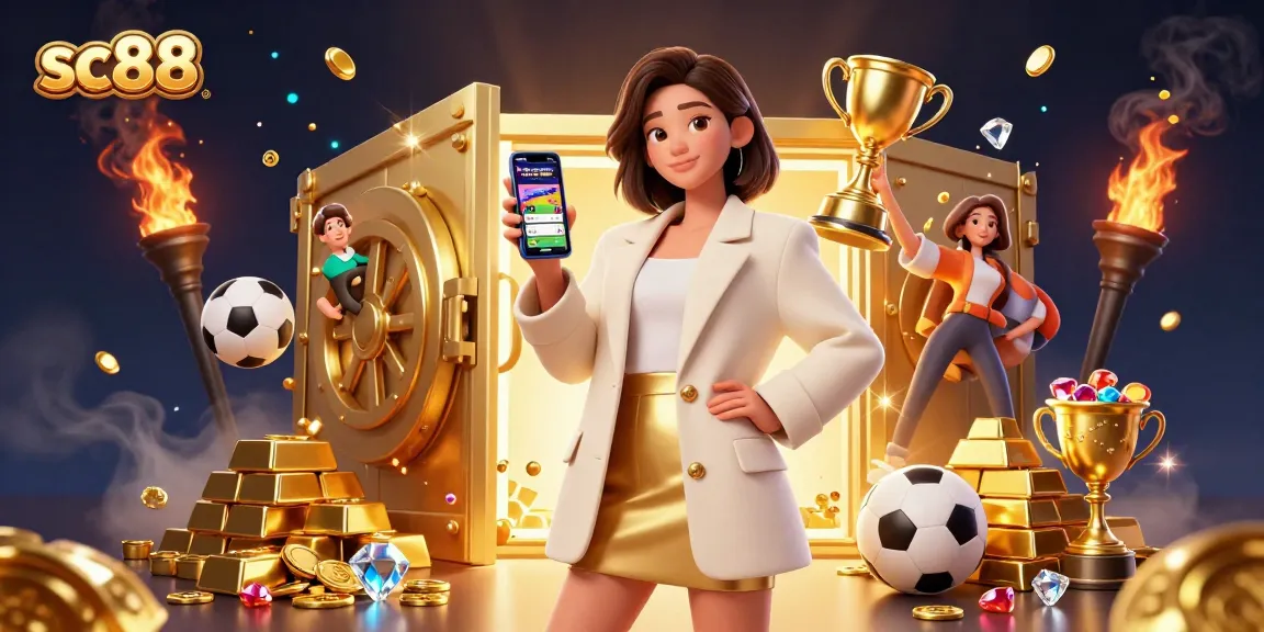 Experience SC88's thrilling sports betting with golden trophies and dynamic gameplay.