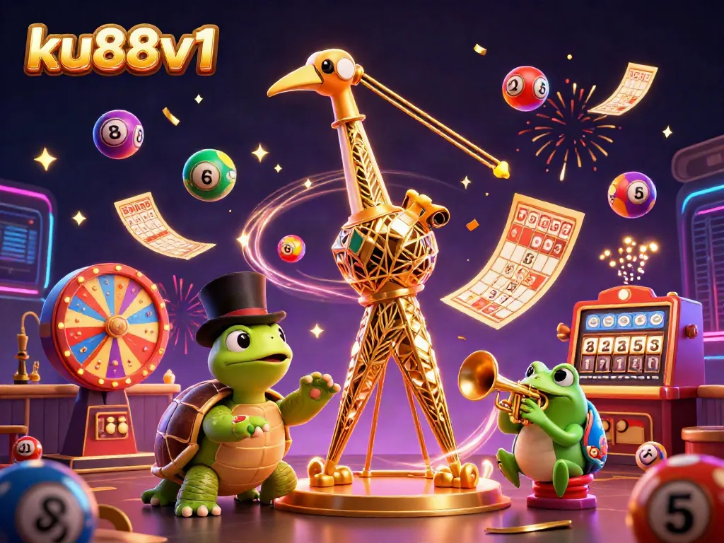 Experience exciting gaming at ku88v1 with vibrant characters and dynamic lottery elements in a lively casino atmosphere.