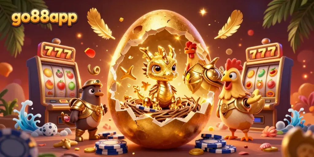 Spin the reels and win big with go88app's captivating golden dragon scene of luck and fortune.