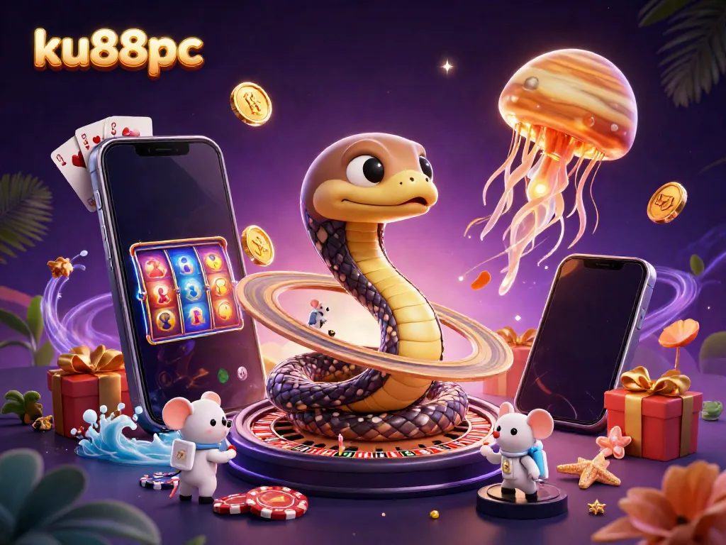 Astro-themed gambling scene with ku88pc branding, showcasing cosmic bets on a roulette wheel
